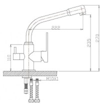Смеситель для кухни ZorG Sanitary ZR319YF-33 Хром