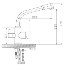 Смеситель для кухни ZorG Sanitary ZR319YF-33 Хром