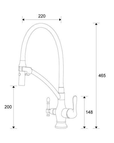 Смеситель для кухни ZorG Sanitary ZR347-8YF Хром Белый