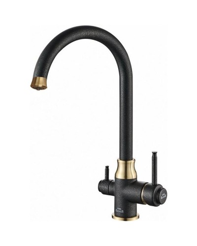 Смеситель для кухни ZorG Steel Hammer SH763BLACKBR Черный