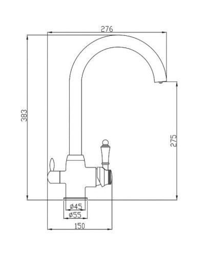 Смеситель для кухни ZorG Steel Hammer SH723BLACKBR Черный