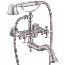 Смеситель для ванны ZorG Antic A7000W-SL универсальный Серебро