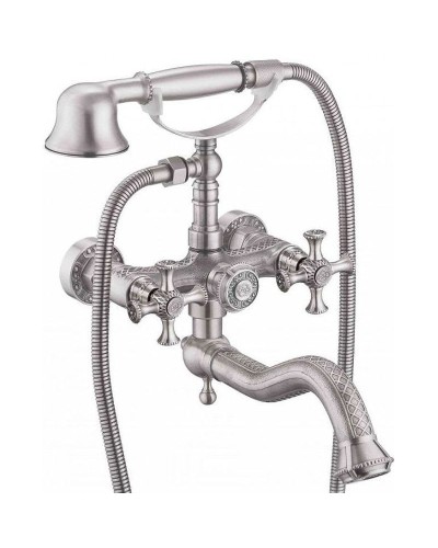 Смеситель для ванны ZorG Antic A7000W-SL универсальный Серебро