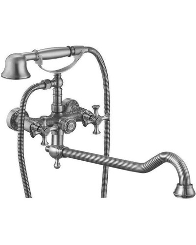 Смеситель для ванны ZorG Antic A7001WDN-SL универсальный Серебро