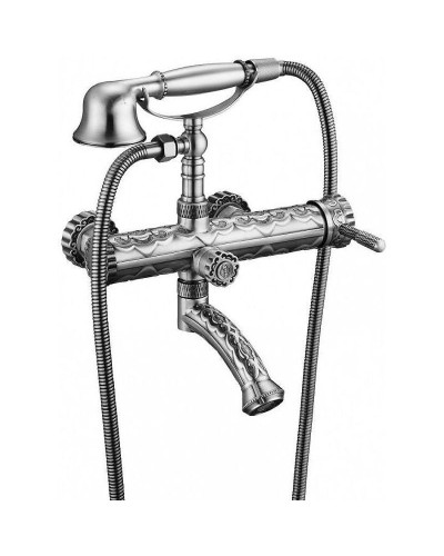 Смеситель для ванны ZorG Antic A100W-SL универсальный Серебро