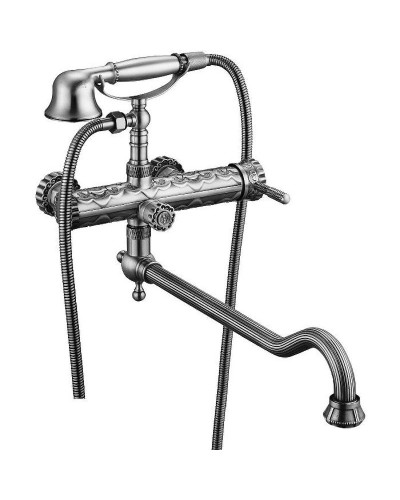 Смеситель для ванны ZorG Antic A101WDN-SL универсальный Серебро