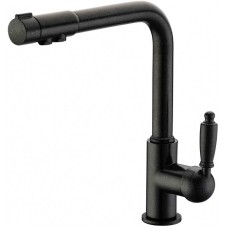Смеситель для кухни ZorG Sanitary ZR320YF-33ЧЕРНЫЙМЕТАЛЛ Черный