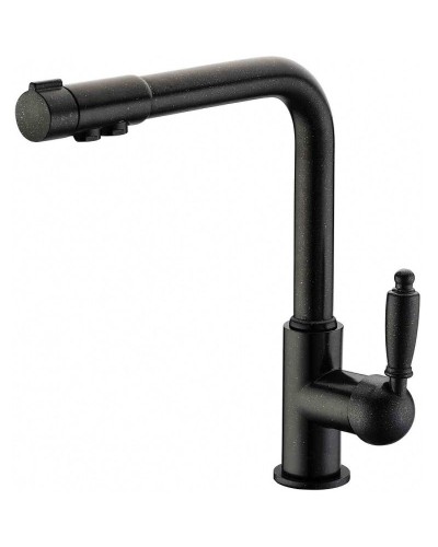Смеситель для кухни ZorG Sanitary ZR320YF-33ЧЕРНЫЙМЕТАЛЛ Черный
