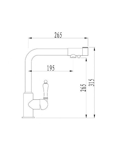 Смеситель для кухни ZorG Sanitary ZR320YF-33ЧЕРНЫЙМЕТАЛЛ Черный
