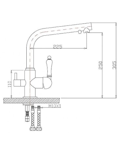 Смеситель для кухни ZorG Sanitary ZR313YF-33SATIN Сатин