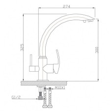 Смеситель для кухни ZorG Sanitary ZR314YF Хром