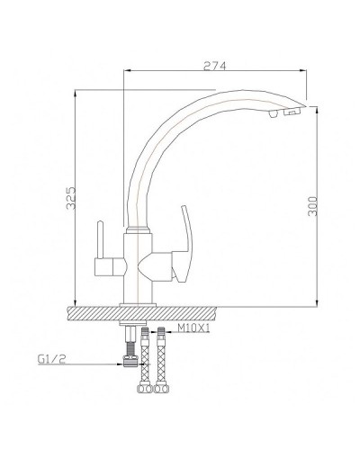 Смеситель для кухни ZorG Sanitary ZR314YF Хром