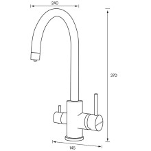 Смеситель для кухни Paulmark Essen Es213211-GM Вороненая сталь
