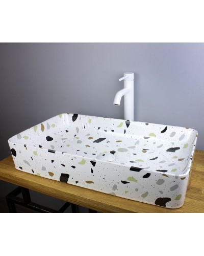 Смеситель для раковины Bronze de Luxe Scandi 1452W Белый глянцевый