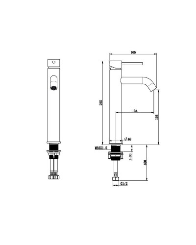 Смеситель для раковины Bronze de Luxe Scandi 1452W Белый глянцевый