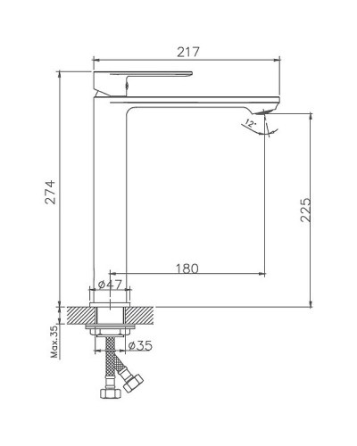 Смеситель для раковины Haiba HB11590-7 Черный