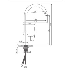 Смеситель для кухни Haiba HB70183 Хром