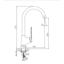 Смеситель для кухни Haiba HB70595 Хром