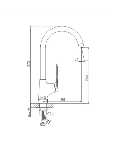 Смеситель для кухни Haiba HB70595 Хром