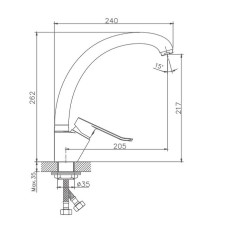 Смеситель для кухни Haiba HB41556-2 Хром