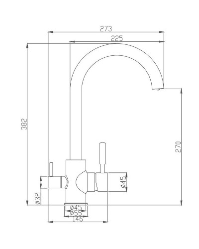Смеситель для кухни Haiba HB76840 Хром