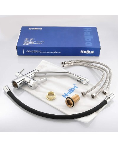 Смеситель для кухни Haiba HB76855 Хром Черный