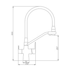 Смеситель для кухни Haiba HB76855 Хром Черный