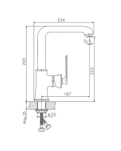 Смеситель для кухни Haiba HB70181-5 Золото