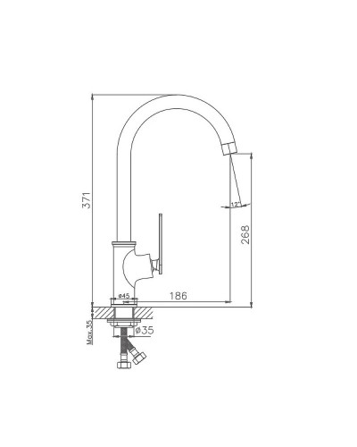 Смеситель для кухни Haiba HB70589 Хром