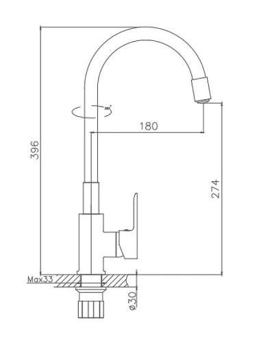 Смеситель для кухни Haiba HB70112-3 Хром Серый