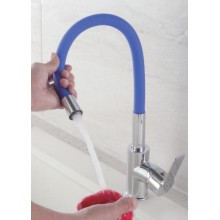 Смеситель для кухни Haiba HB70112-4 Хром Синий