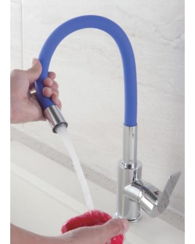 Смеситель для кухни Haiba HB70112-4 Хром Синий