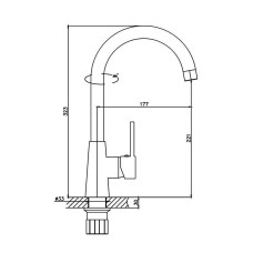 Смеситель для кухни Haiba HB70074 Хром