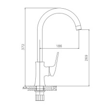 Смеситель для кухни Haiba HB70165 Хром