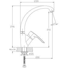Смеситель для кухни Haiba HB4166-7 Черный