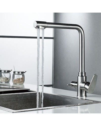 Смеситель для кухни Haiba HB76802 Нержавеющая сталь