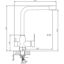 Смеситель для кухни Haiba HB76802 Нержавеющая сталь