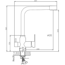Смеситель для кухни Haiba HB76802 Нержавеющая сталь