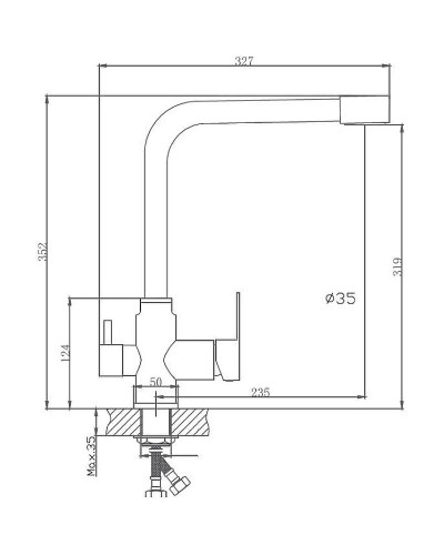 Смеситель для кухни Haiba HB76802 Нержавеющая сталь