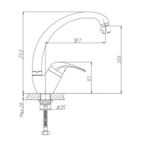 Смеситель для кухни Haiba HB4103-2 Хром