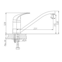 Смеситель для кухни Haiba HB4203 Хром