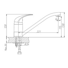 Смеситель для кухни Haiba HB4203 Хром
