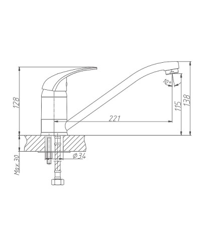 Смеситель для кухни Haiba HB4203 Хром