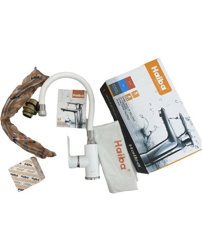 Смеситель для кухни Haiba HB73505-8 Белый Хром