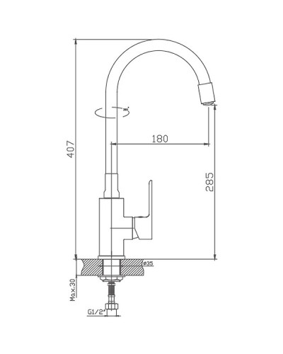 Смеситель для кухни Haiba HB73505-8 Белый Хром