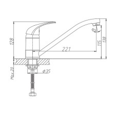 Смеситель для кухни Haiba HB4903 Хром