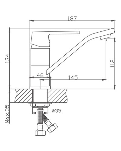 Смеситель для кухни Haiba HB45804-2 Белый Хром