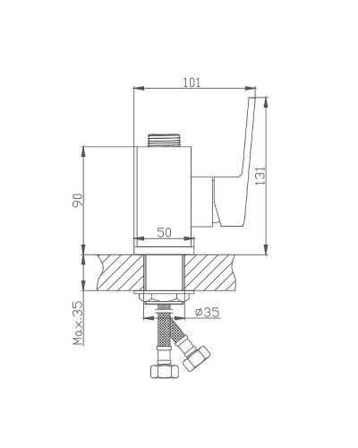 Смеситель для кухни Haiba HB73563 Хром без излива