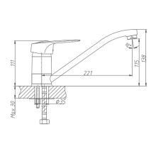 Смеситель для кухни Haiba HB4204 Хром