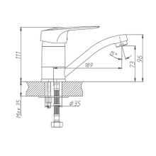 Смеситель для кухни Haiba HB4504 Хром